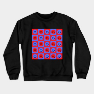 HAPPY AND SAD FACES Crewneck Sweatshirt